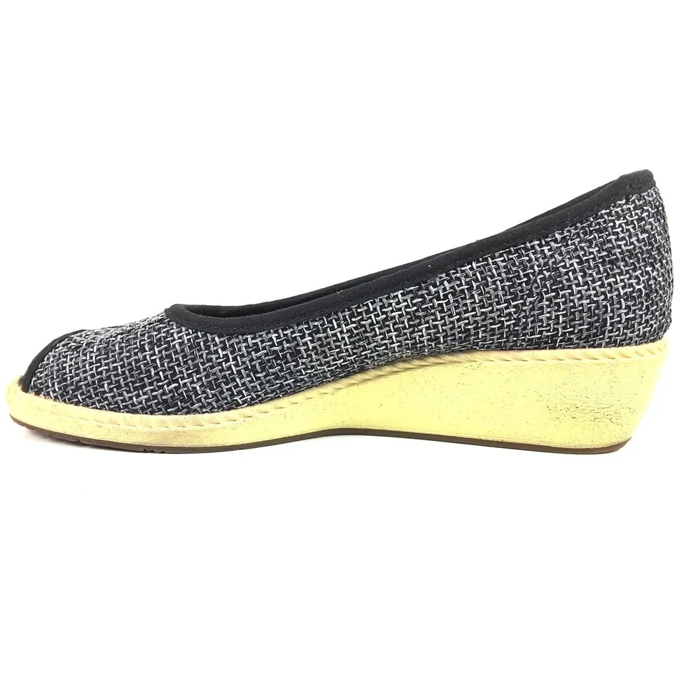 Keen‎ Cortona Women's Black Jute Open Toe Casual Comfort Wedge Shoes Size 7